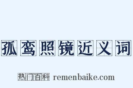 孤鸾照镜近义词是什么意思的图片